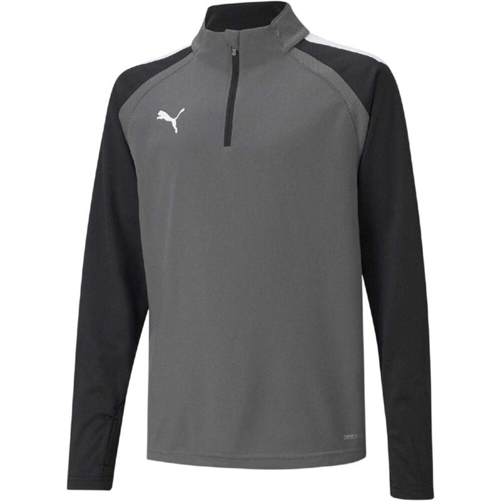Puma Childrens/Kids TeamLIGA Quarter Zip Fleece Top / Gray